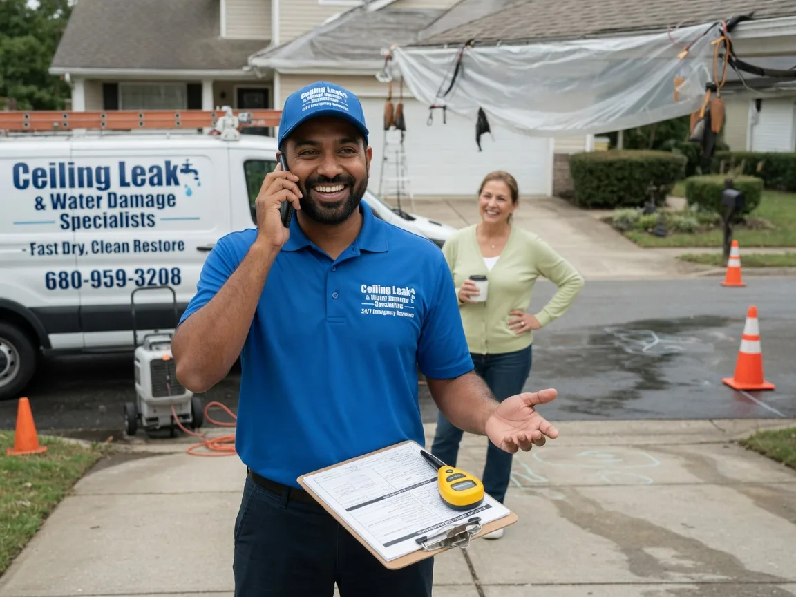 Ceiling Leak Cleanup Pontotoc, TX FAQs